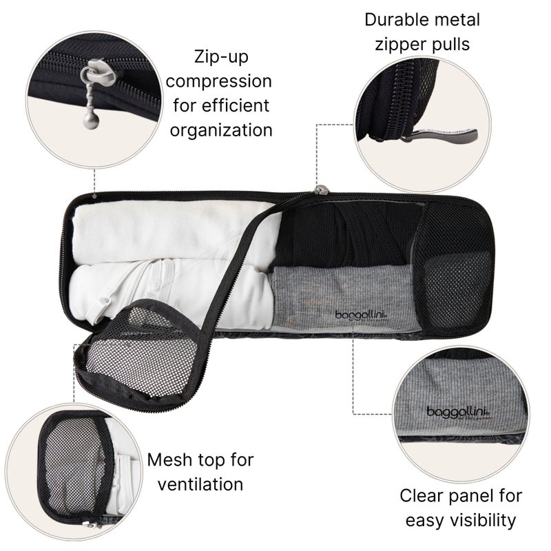 Baggallini Long Compression Cube - Lightweight Compression Packing Cube for Travel - Image 3